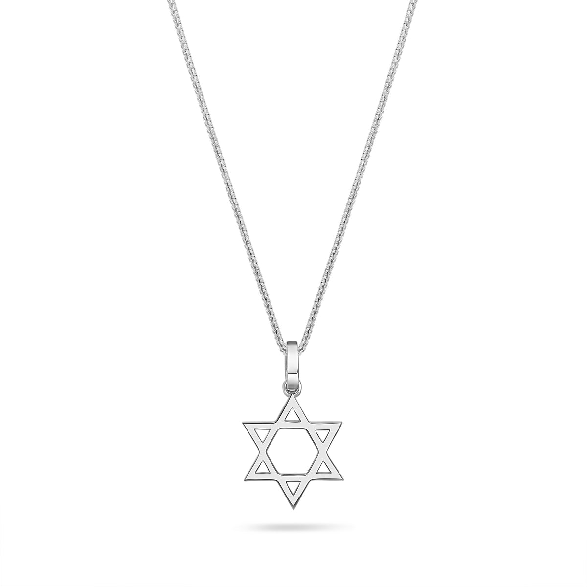 Gold Jewish Necklace Micro Star of David Piece IF
