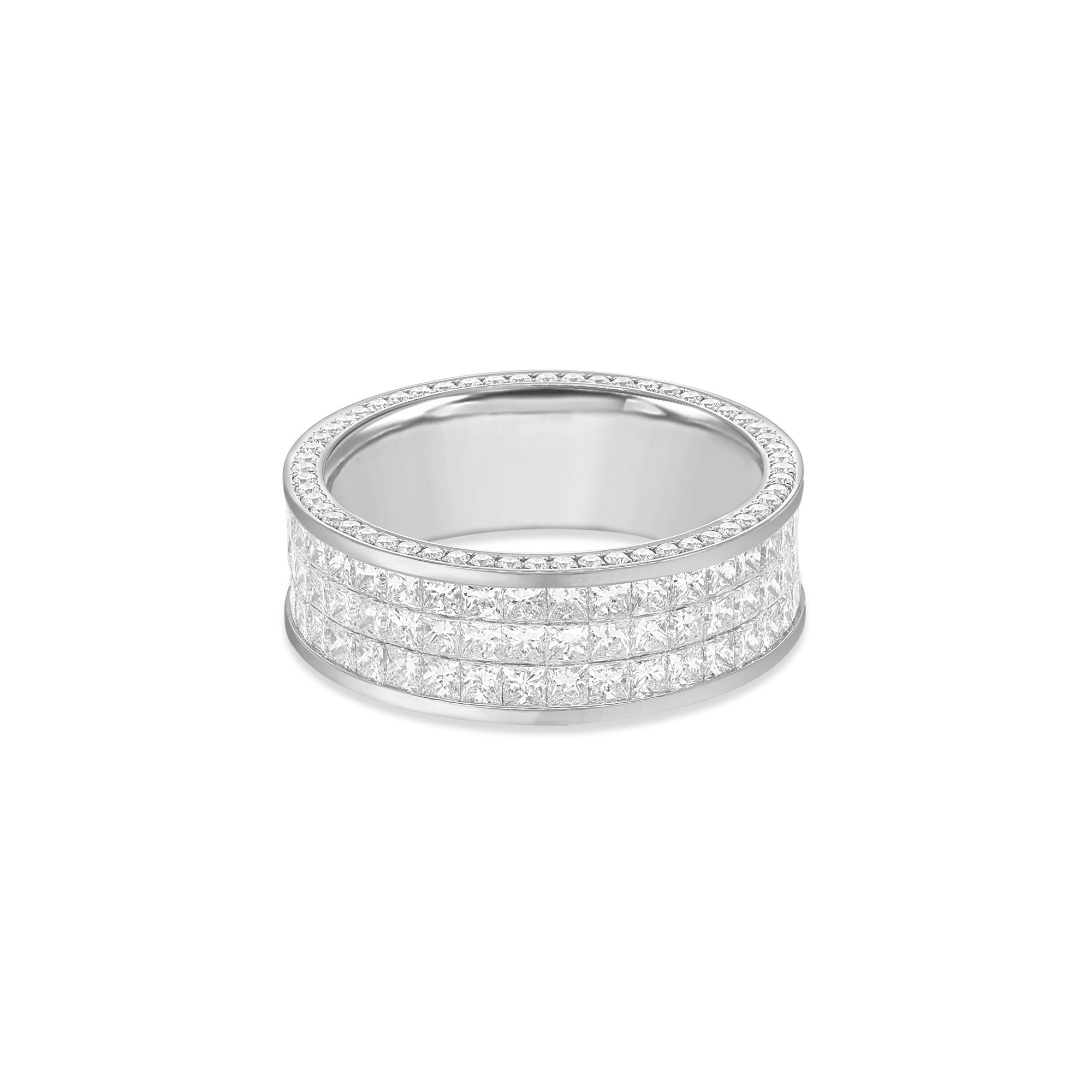 Sage Eternity Ring (3-Row)