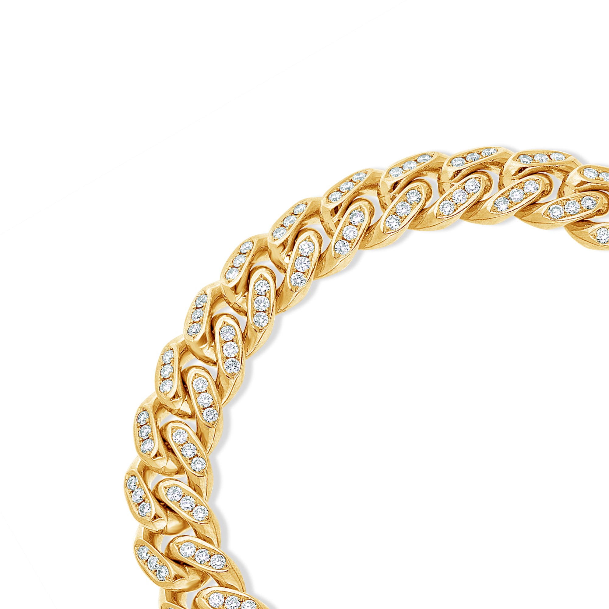 Diamond Cuban Link Bracelet (10mm, Bustdown)
