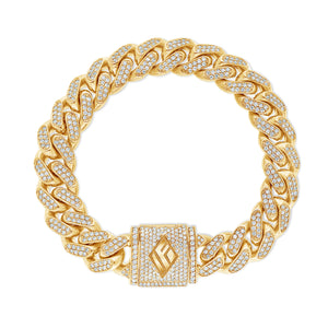 Diamond Cuban Link Bracelet (11mm, Diamond Clasp)