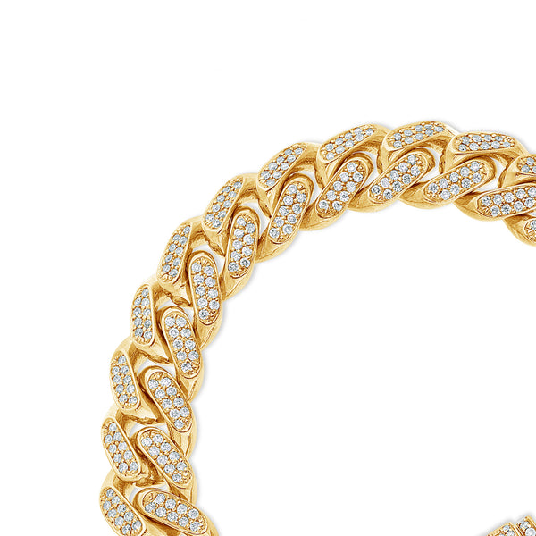 Diamond Cuban Link Bracelet (11mm, Diamond Clasp)