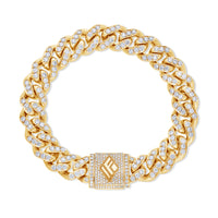 Diamond Cuban Link Bracelet (11mm, Diamond Clasp, Oversized)
