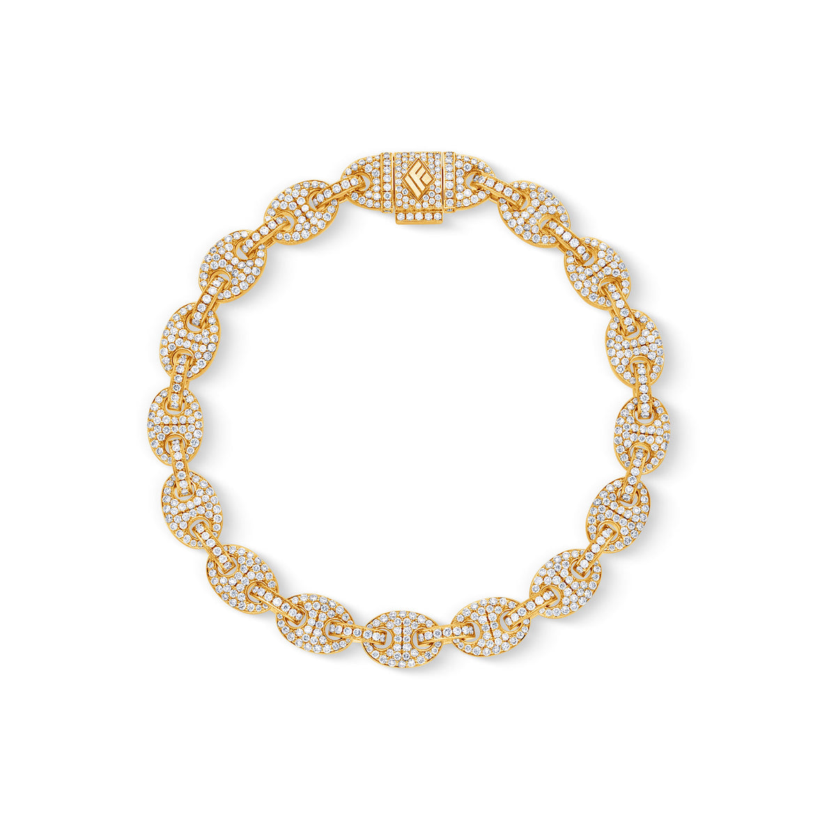 Diamond Ocean Link Bracelet (7mm)