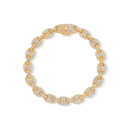 Diamond Ocean Link Bracelet (7mm)