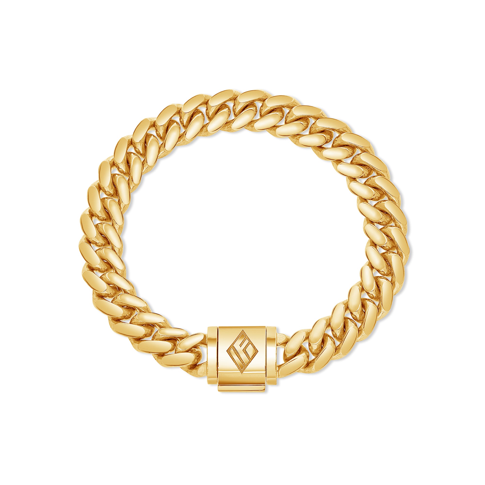 Gold Cuban Link Bracelet (9mm)