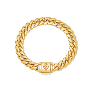 Gold Cuban Link Bracelet (9mm)