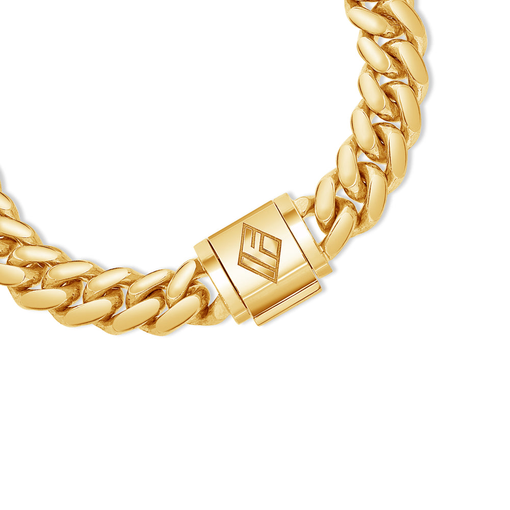 Gold Cuban Link Bracelet (9mm)