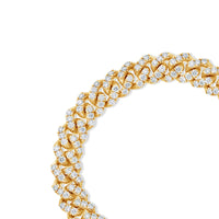 Diamond Cuban Link Bracelet (9mm, Prong Set)