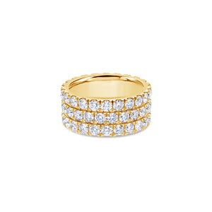Micro Elle Eternity Ring (3-Row)