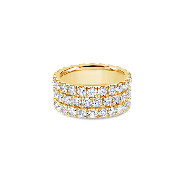 Micro Elle Eternity Ring (3-Row)