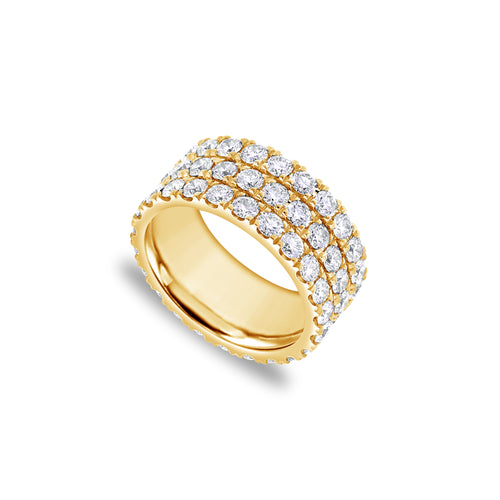 Micro Elle Eternity Ring (3-Row)