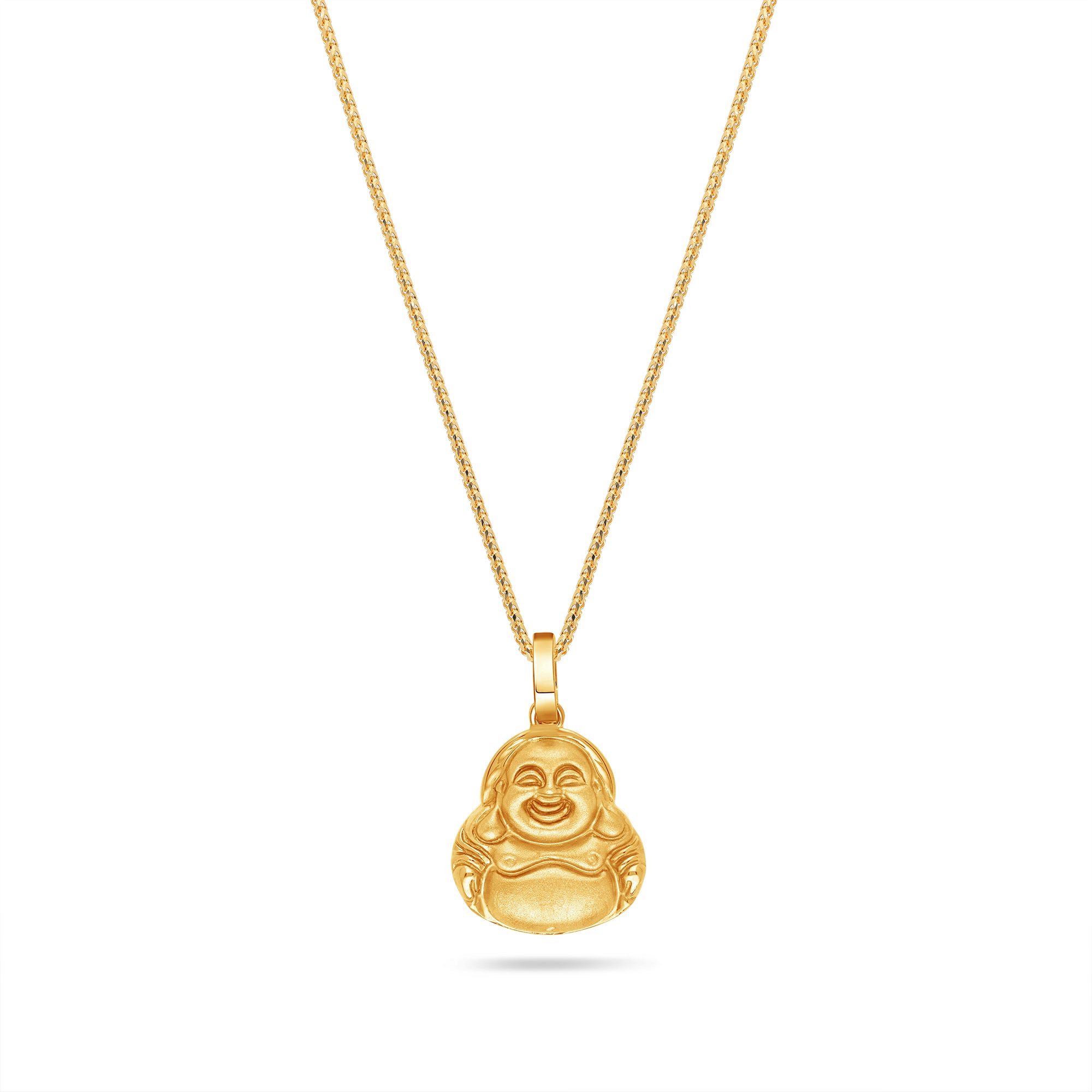 Micro Laughing Buddha Piece (Solid Gold)