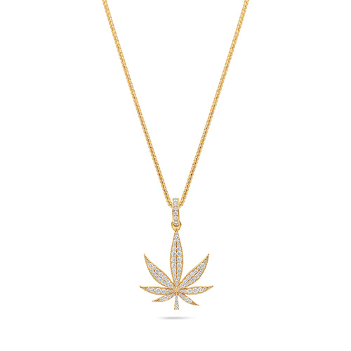 Micro Cannabis Leaf Piece (Fully Iced)