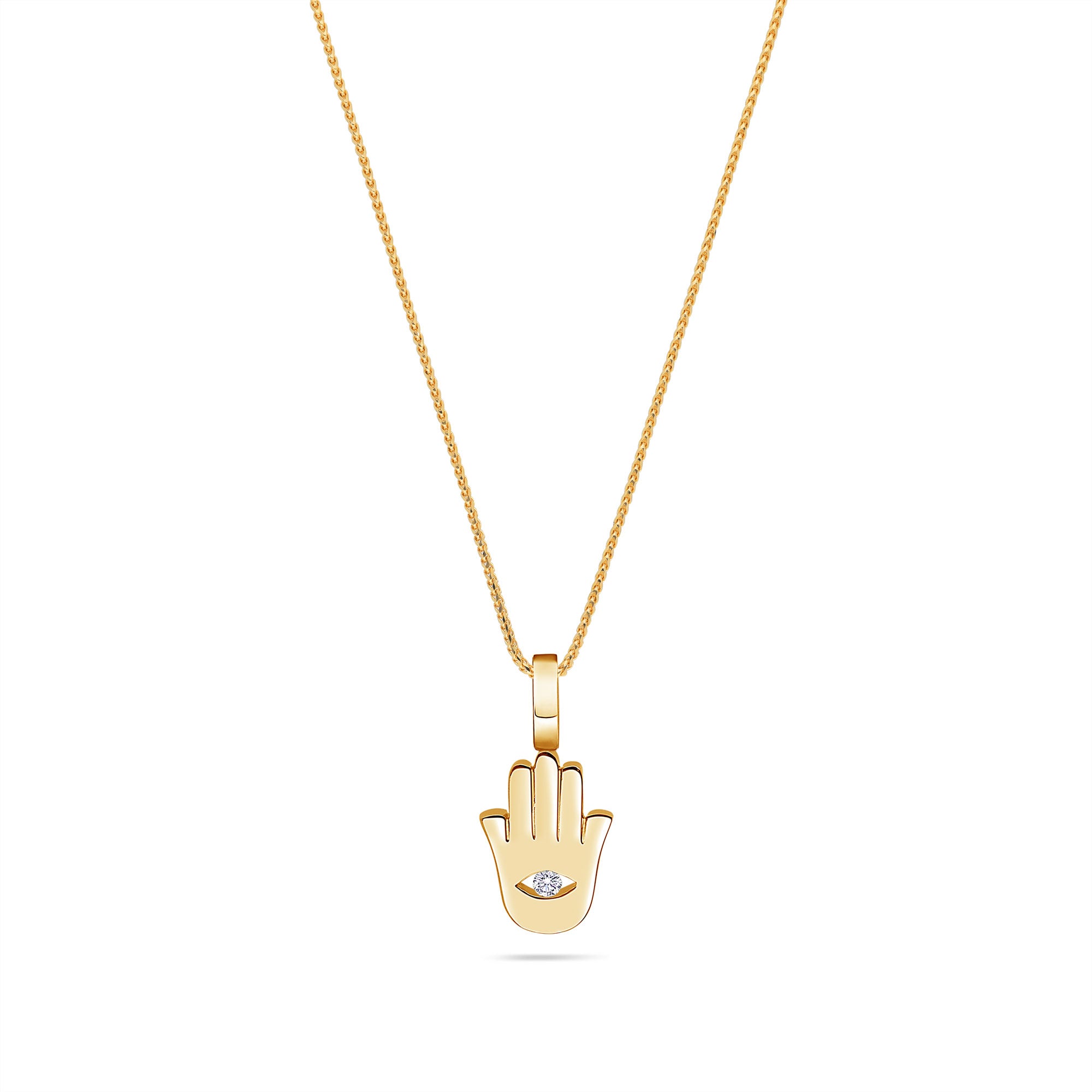 Nano Hamsa Piece (Protection, Diamond Eye)