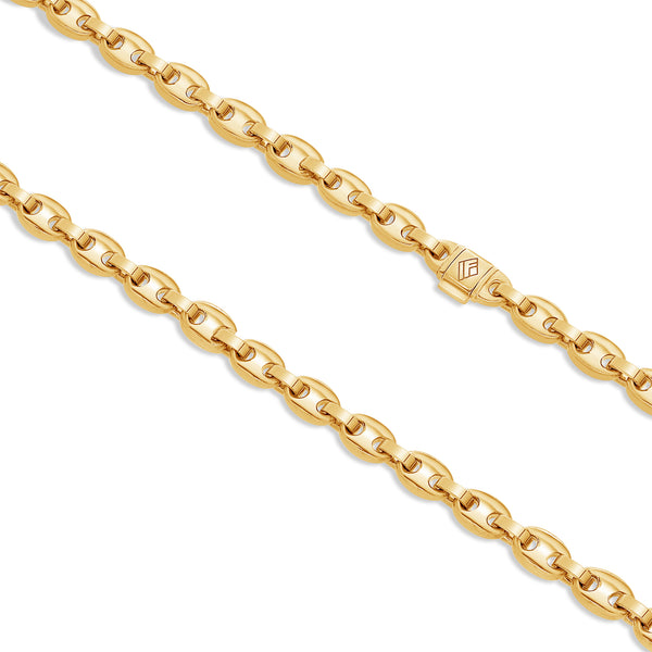 Gold Ocean Link Chain (7mm)