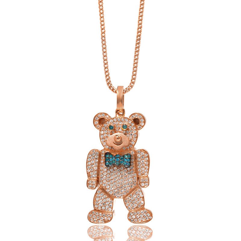 Fashion Heartbeat Heart Teddy Bear Necklace Cute Fresh Light Luxury  Personality Smart Love Pendant - AliExpress