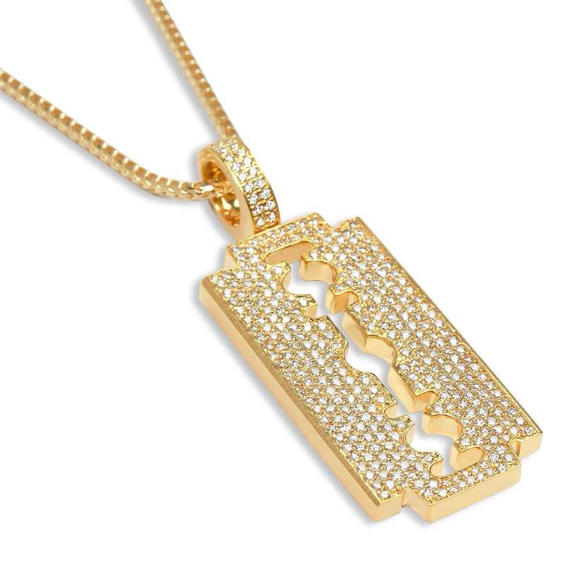 Pendants - Baby Razor Piece (Fully Iced) - ifandco.com