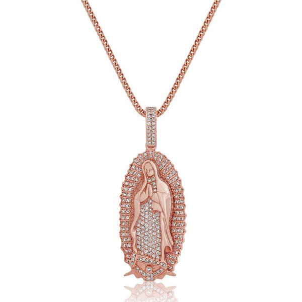 Pendants - Baby Lady of Guadalupe Piece (Fully Iced) - ifandco.com