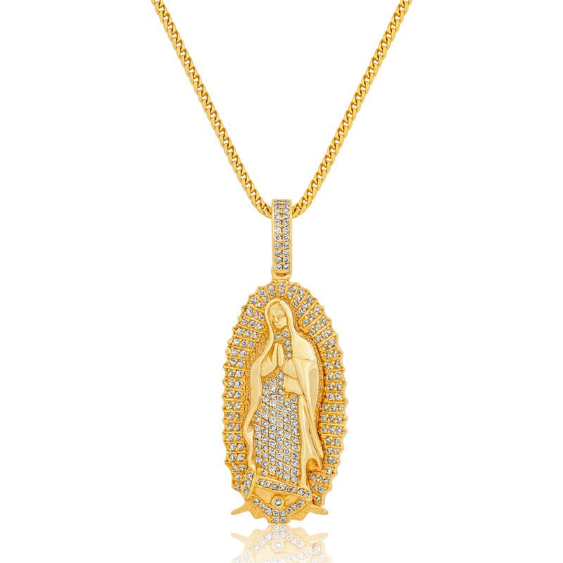Pendants - Baby Lady of Guadalupe Piece (Fully Iced) - ifandco.com