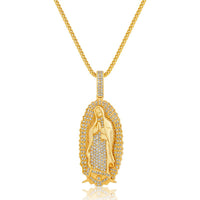 Pendants - Baby Lady of Guadalupe Piece (Fully Iced) - ifandco.com