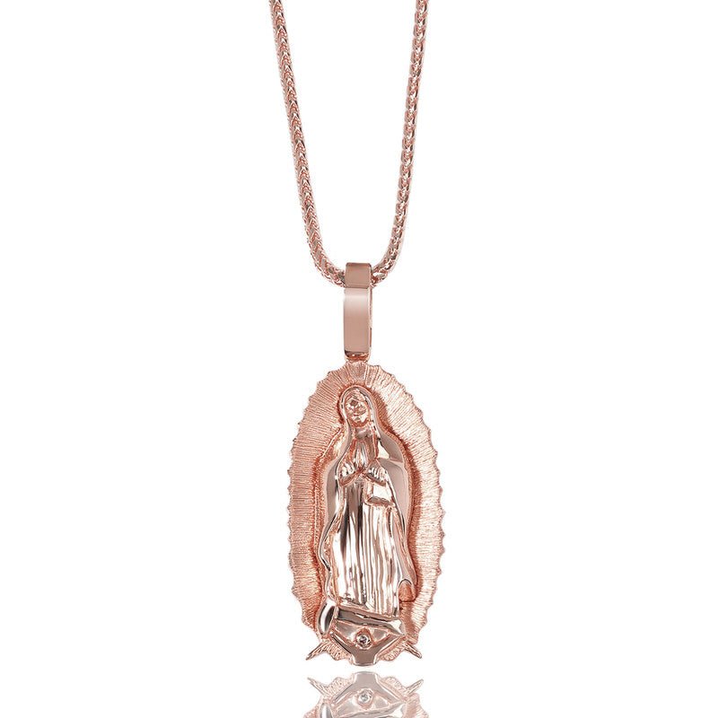 Pendants - Baby Lady of Guadalupe Piece (Solid Gold) - ifandco.com