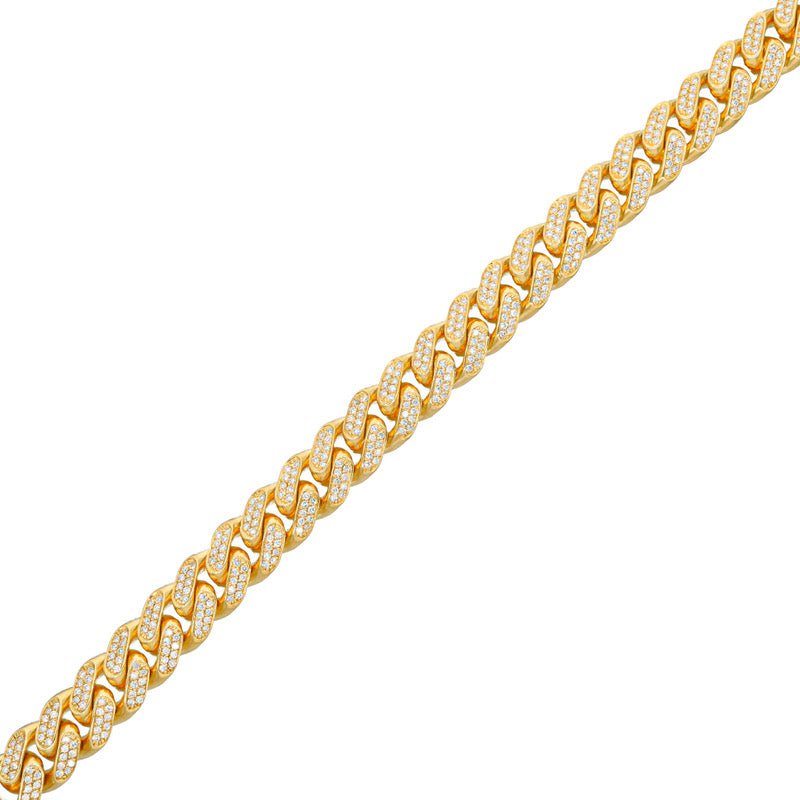 Bracelets - Diamond Cuban Link Bracelet (11mm, Diamond Clasp) - ifandco.com