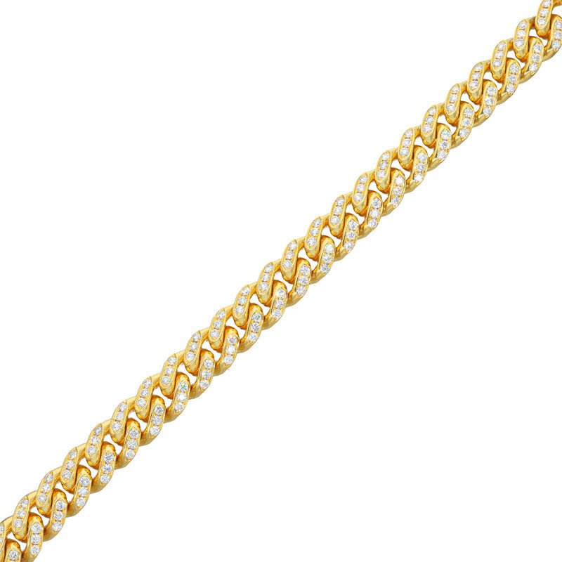 Bracelets - Diamond Cuban Link Bracelet (11mm, Diamond Clasp, Oversized) - ifandco.com