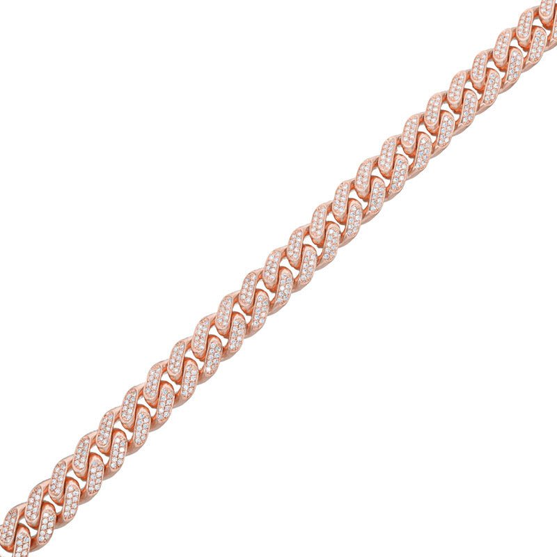 Bracelets - Diamond Cuban Link Bracelet (11mm, Diamond Clasp) - ifandco.com