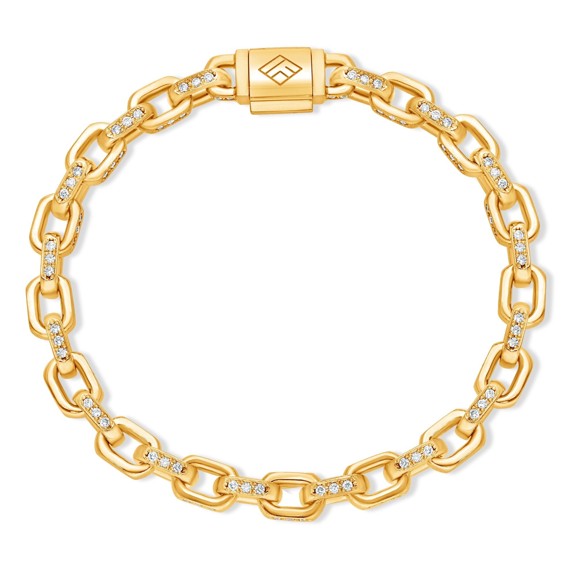 Bracelets - Diamond Odin Link Bracelet (6mm) - ifandco.com