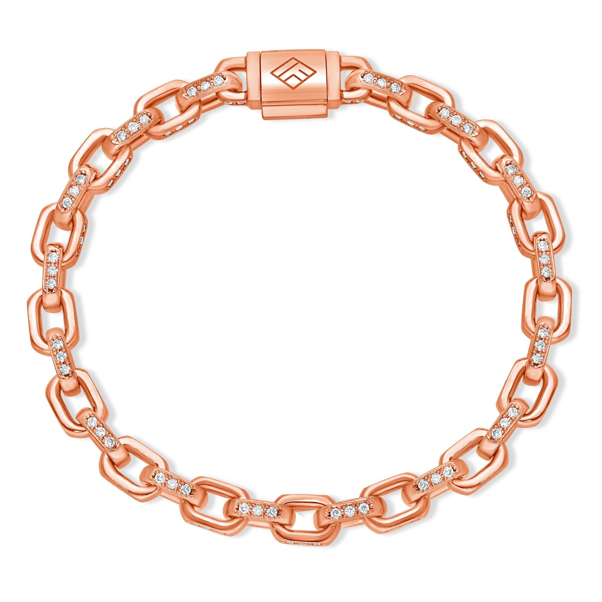 Bracelets - Diamond Odin Link Bracelet (6mm) - ifandco.com