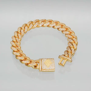 Diamond Cuban Link Bracelet (11mm, Diamond Clasp)