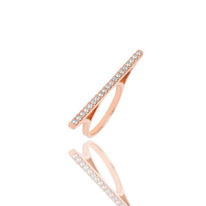 Rings - Baby Elle Diamond Bar Ring - ifandco.com