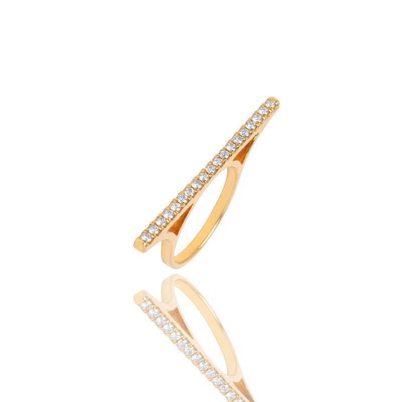 Rings - Baby Elle Diamond Bar Ring - ifandco.com