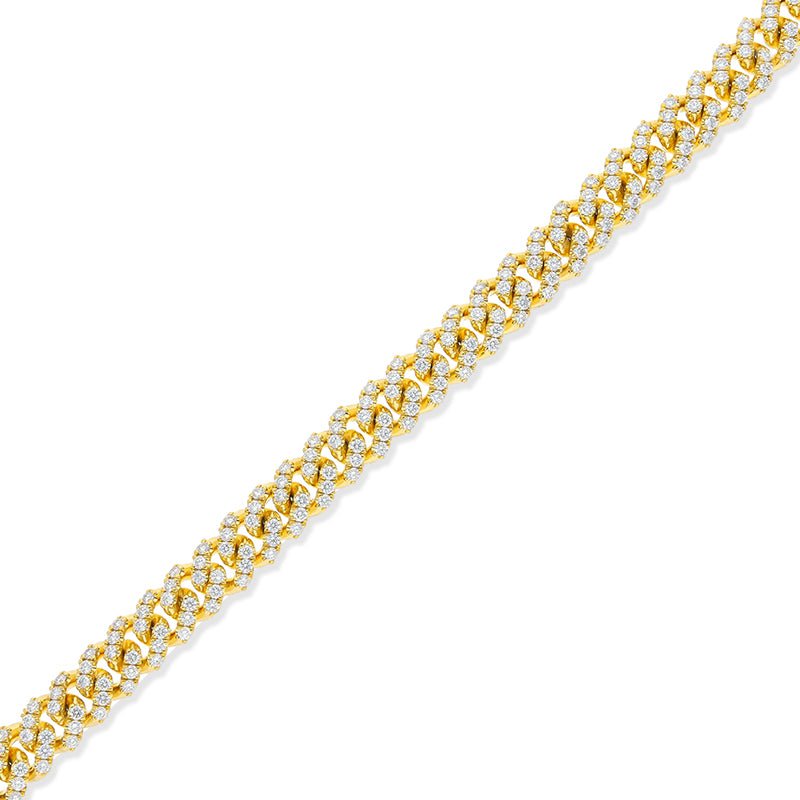 Bracelets - Diamond Cuban Link Bracelet (9mm, Prong Set) - ifandco.com