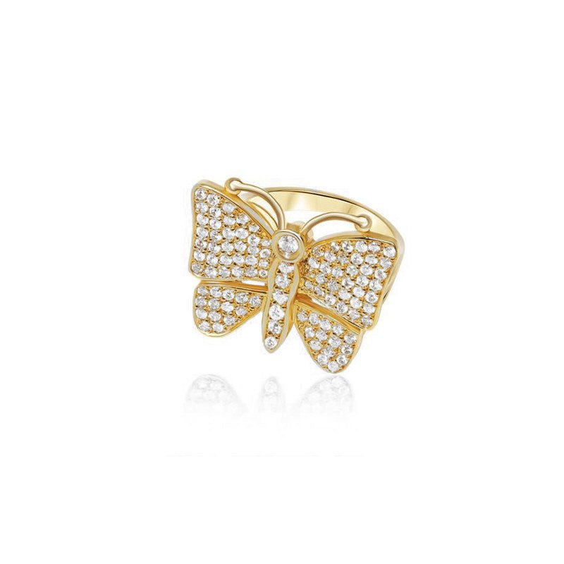 Rings - Diamond Butterfly Ring (Fully Iced) - ifandco.com