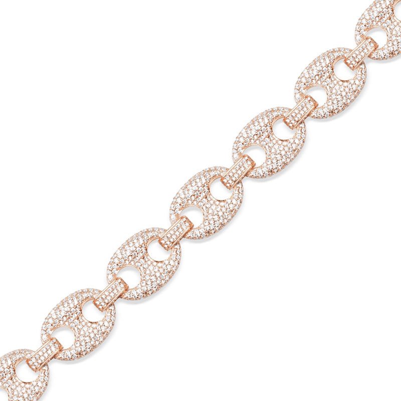 Bracelets - Diamond Ocean Link Bracelet (13mm) - ifandco.com