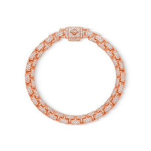 Bracelets - Diamond Moon Link Bracelet (6.5mm) - ifandco.com