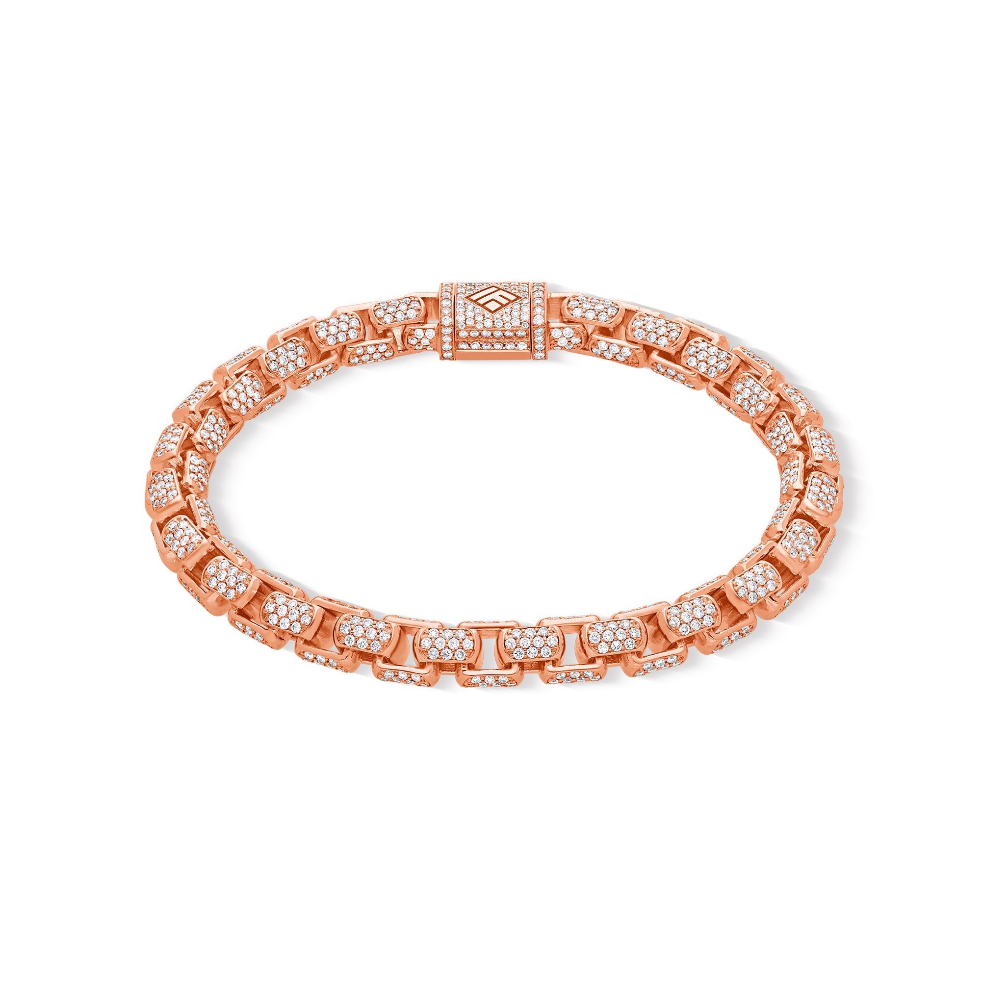 Bracelets - Diamond Moon Link Bracelet (6.5mm) - ifandco.com