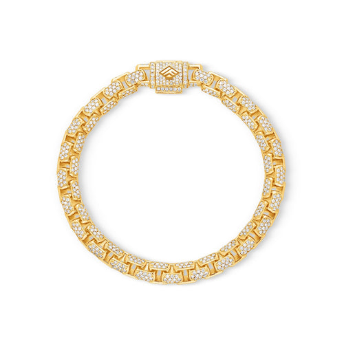 Bracelets - Diamond Moon Link Bracelet (6.5mm) - ifandco.com