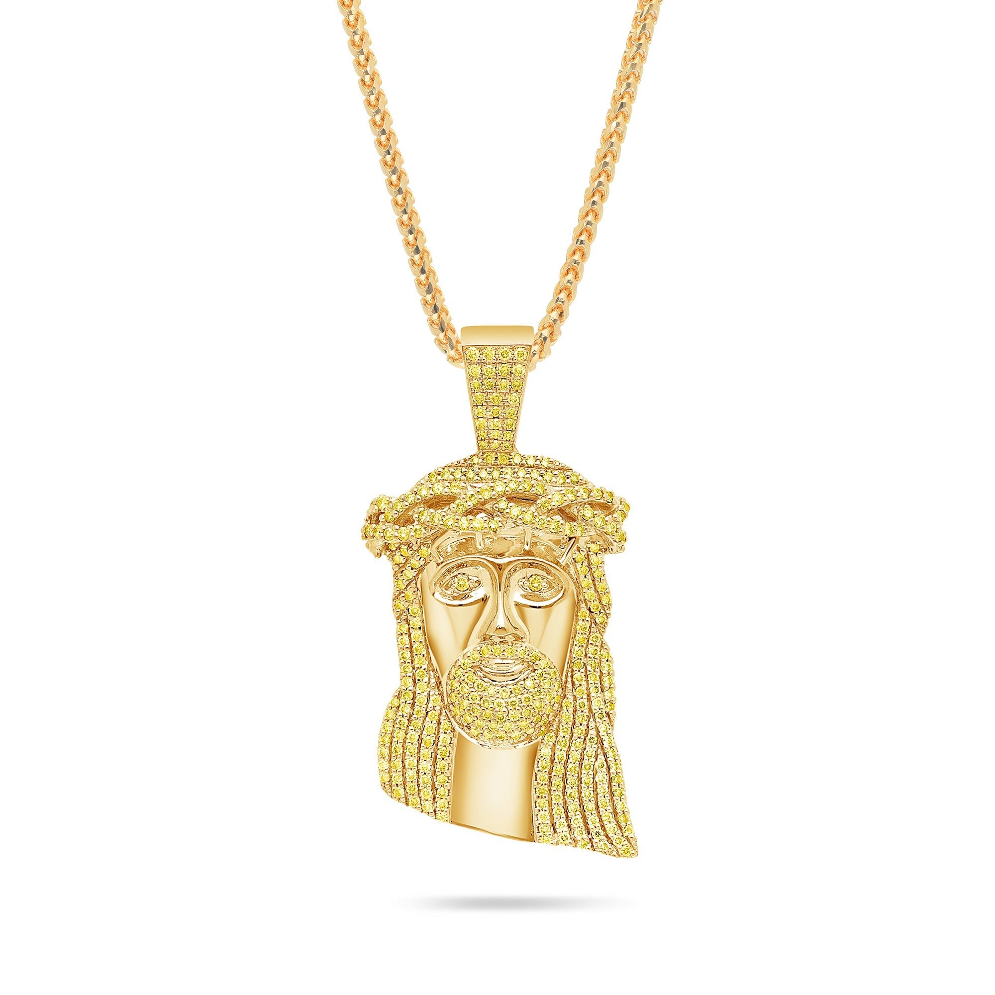 Pendants - Baby Jesus Piece (Special Yellow, Fully Iced) - ifandco.com