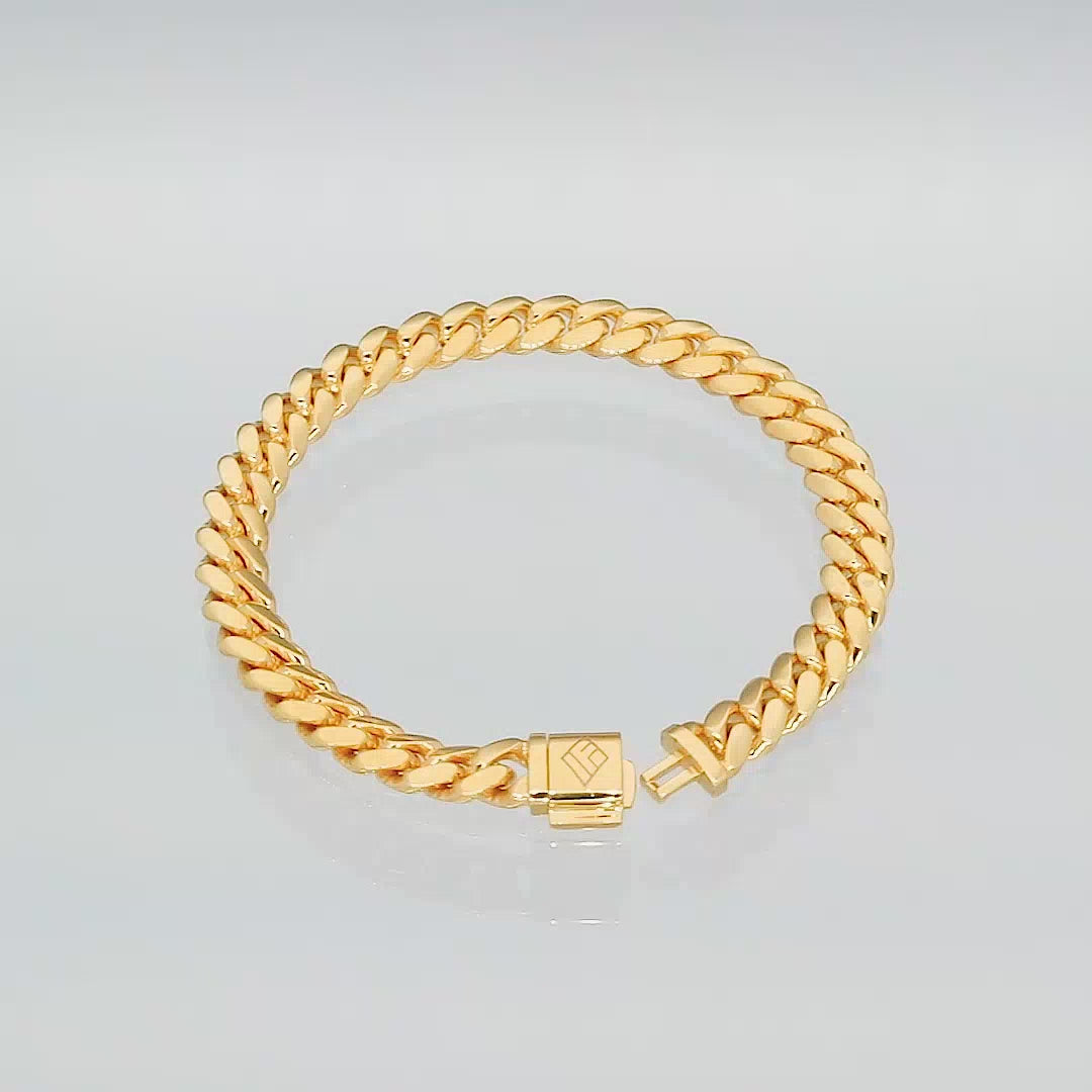 14K Gold Cuban Link Bracelet, 8.75, 7mm - Bracelets