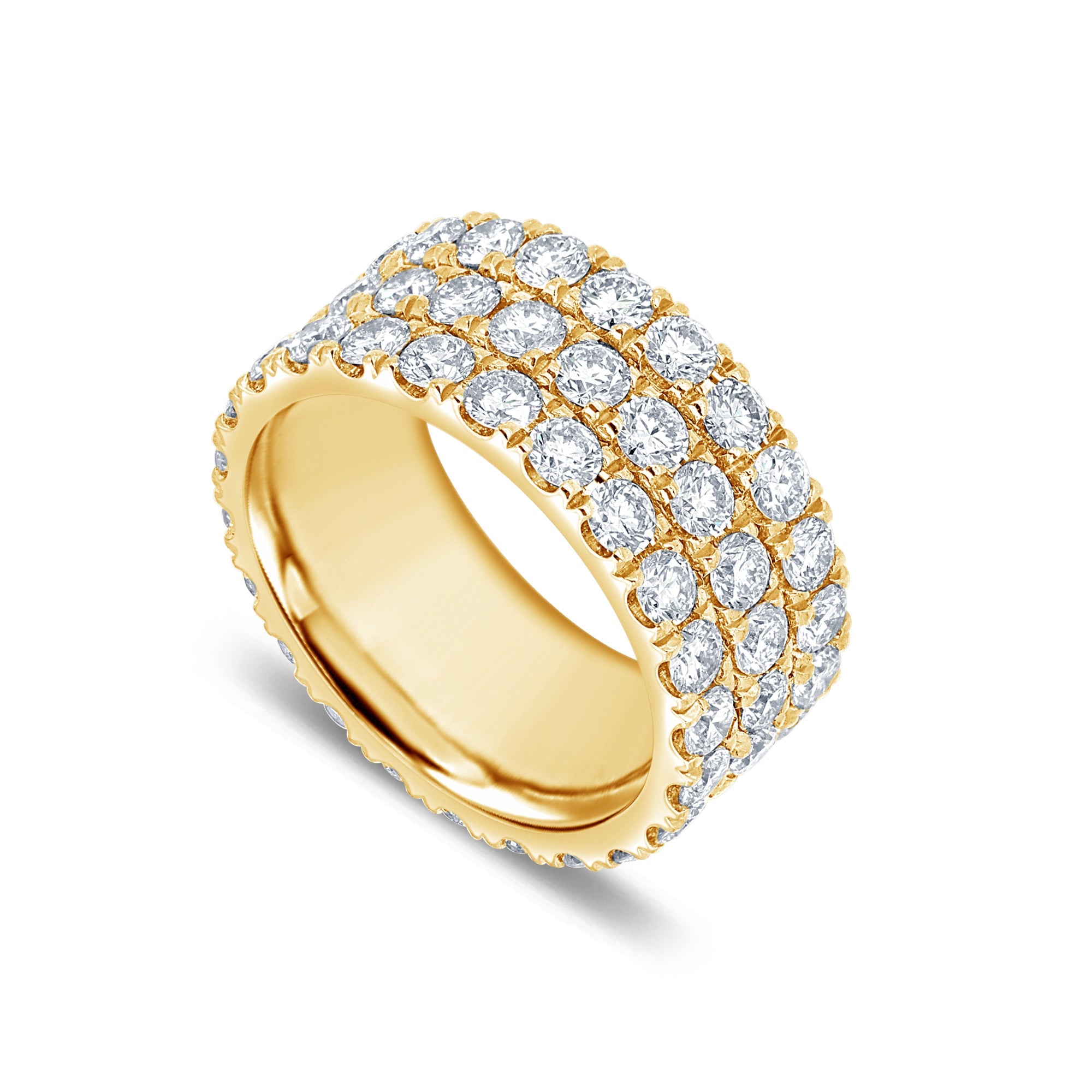 Baby Elle Eternity Ring (3-Row) (18K YELLOW GOLD) - IF & Co. Custom Jewelers
