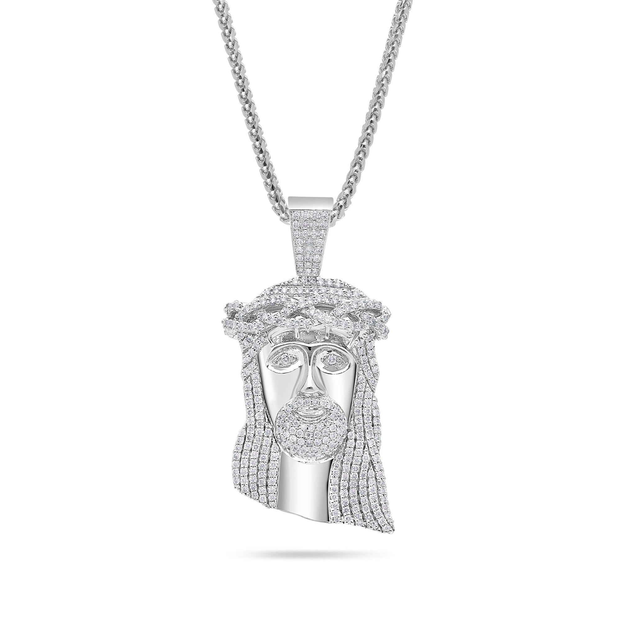 Baby Jesus Piece (Fully Iced) (14K WHITE GOLD) - IF & Co. Custom Jewelers