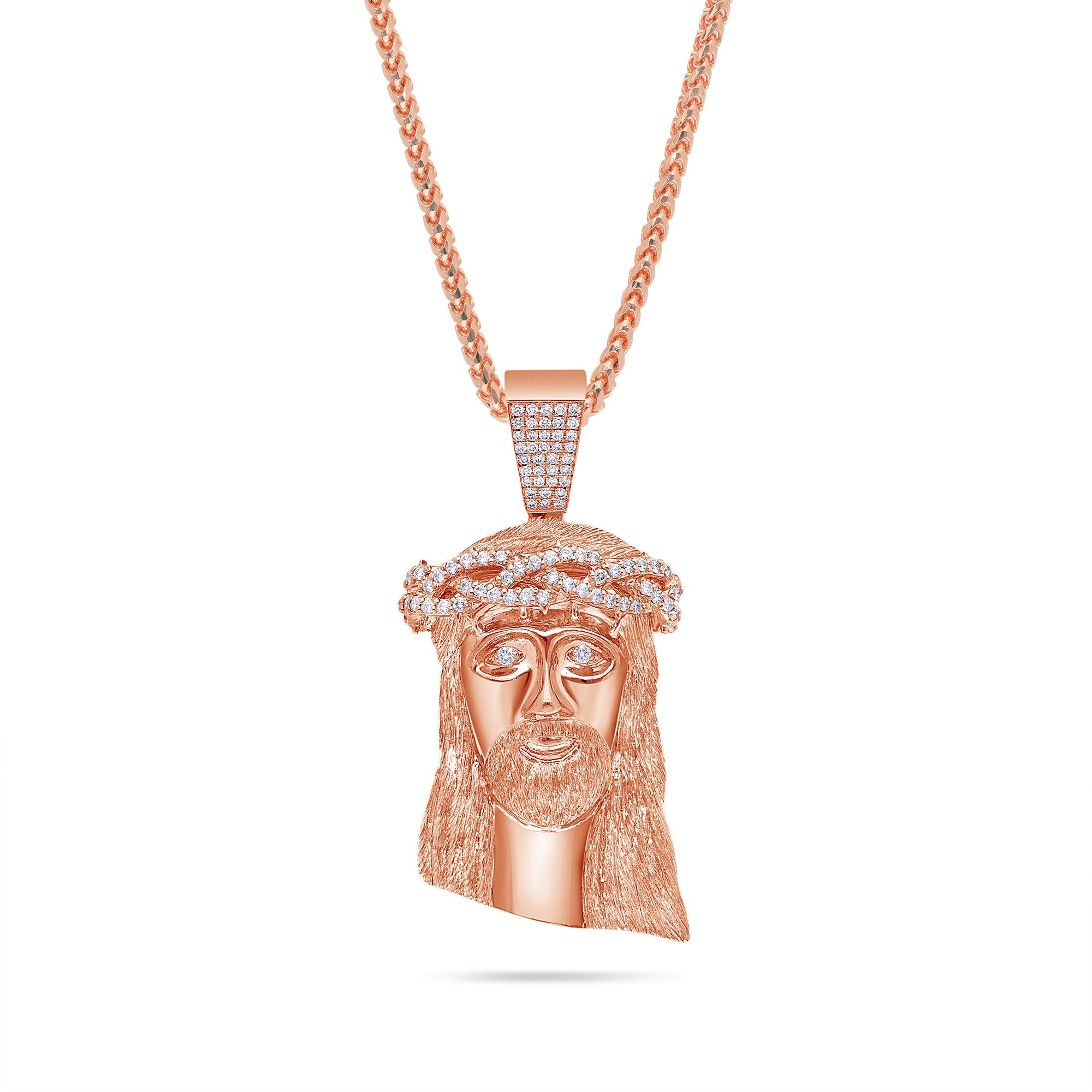 Baby Jesus Piece (Partially Iced) (14K ROSE GOLD) - IF & Co. Custom Jewelers