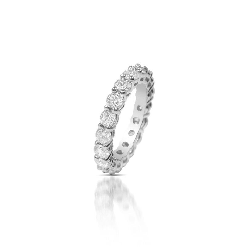 Baby Luna Eternity Ring (18K WHITE GOLD) - IF & Co. Custom Jewelers