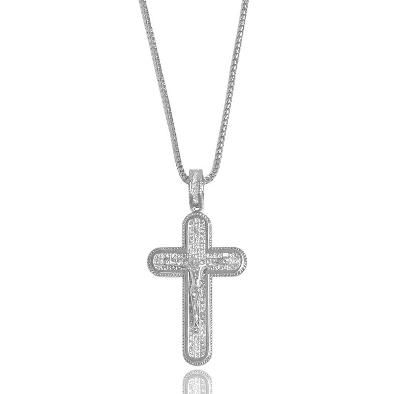 Baby Sage Crucifix (14K WHITE GOLD) - IF & Co. Custom Jewelers