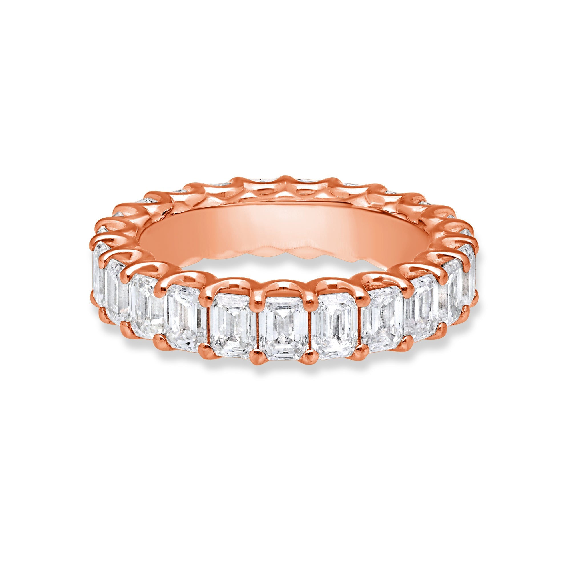 Céleste Eternity Ring (Emerald) (18K ROSE GOLD) - IF & Co. Custom Jewelers