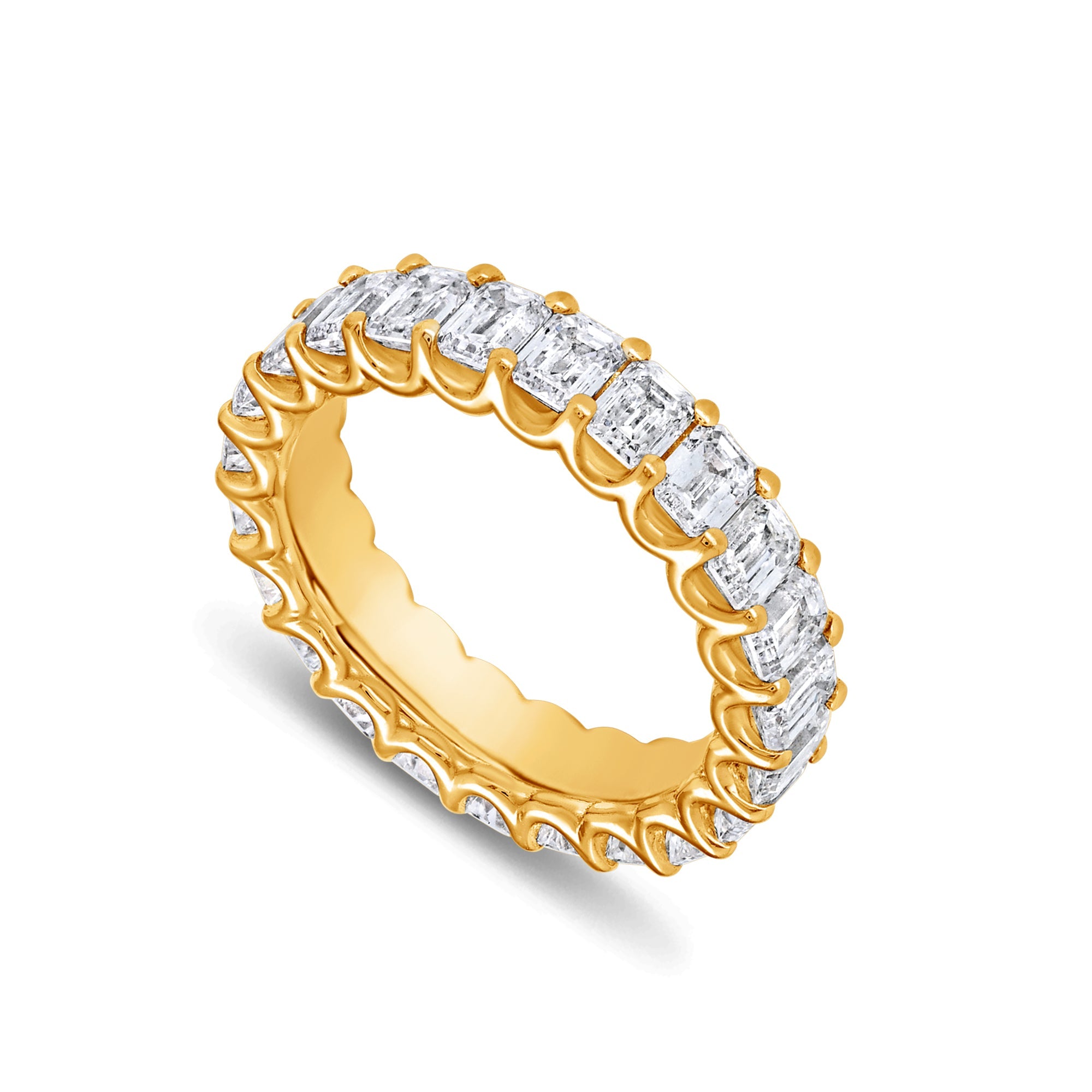 Céleste Eternity Ring (Emerald) (18K YELLOW GOLD) - IF & Co. Custom Jewelers