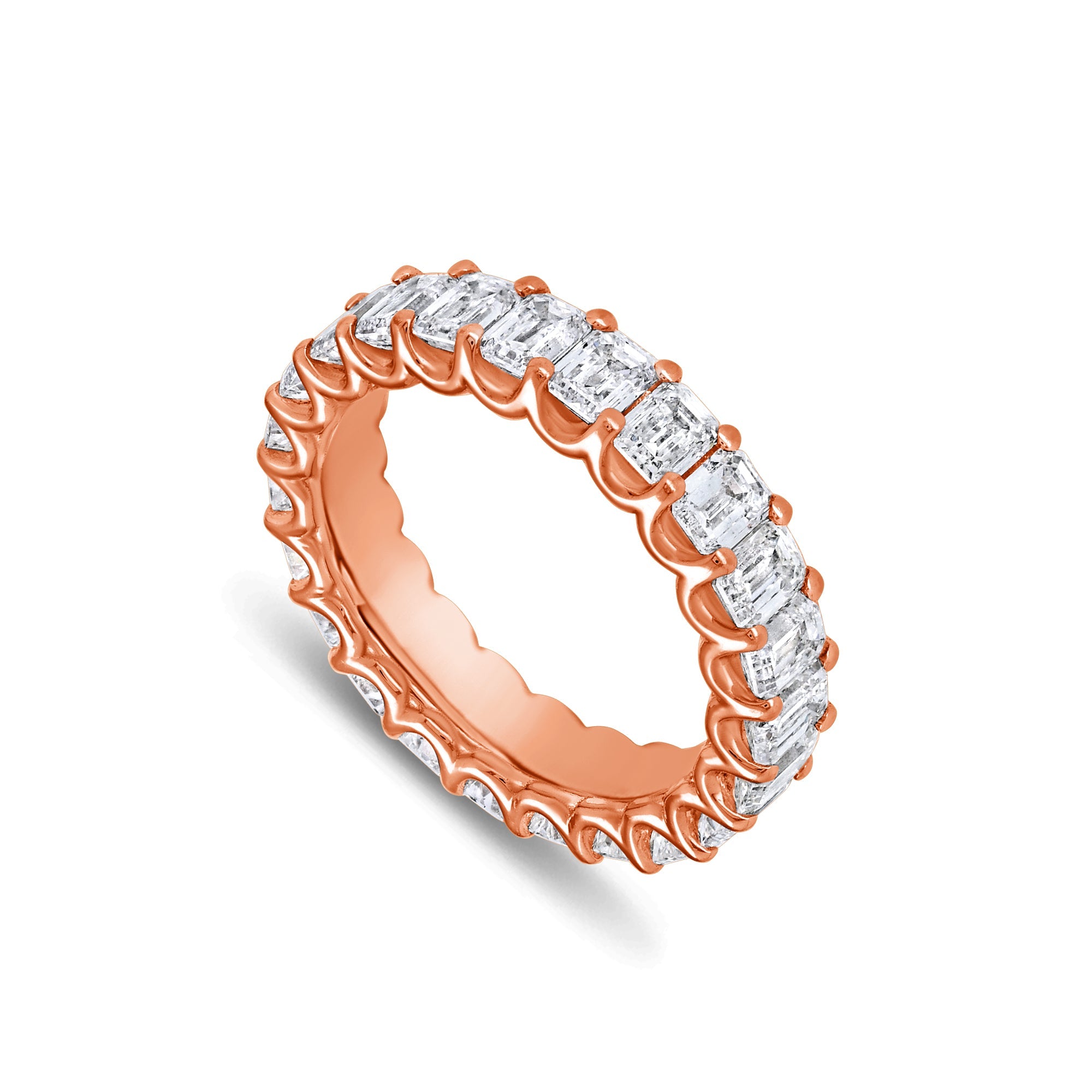 Céleste Eternity Ring (Emerald) (18K ROSE GOLD) - IF & Co. Custom Jewelers