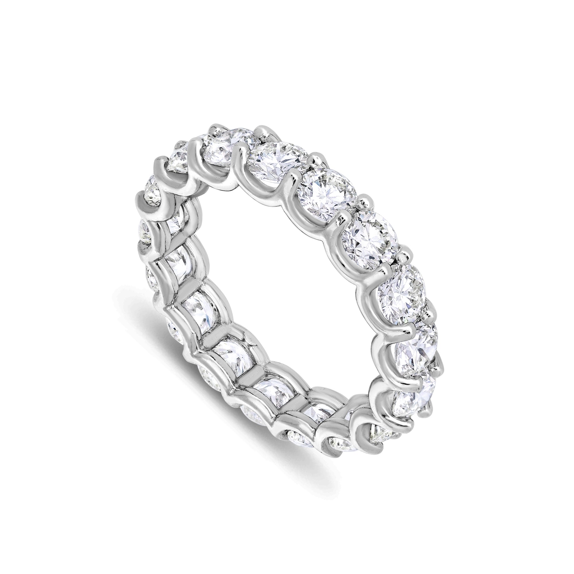 Céleste Eternity Ring (Round) (18K WHITE GOLD) - IF & Co. Custom Jewelers